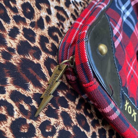 Betsey Johnson y2k plaid makeup bag - Picture 4 of 8